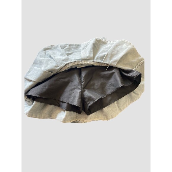 Women’s Denim Pleated Skirt Y2K Fringed Pockets Stretch Sz Medium Cotton Viscose - Picture 6 of 7
